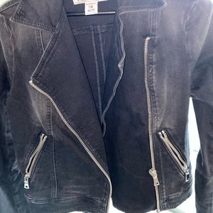 True Religion Black Motto Jean Jacket